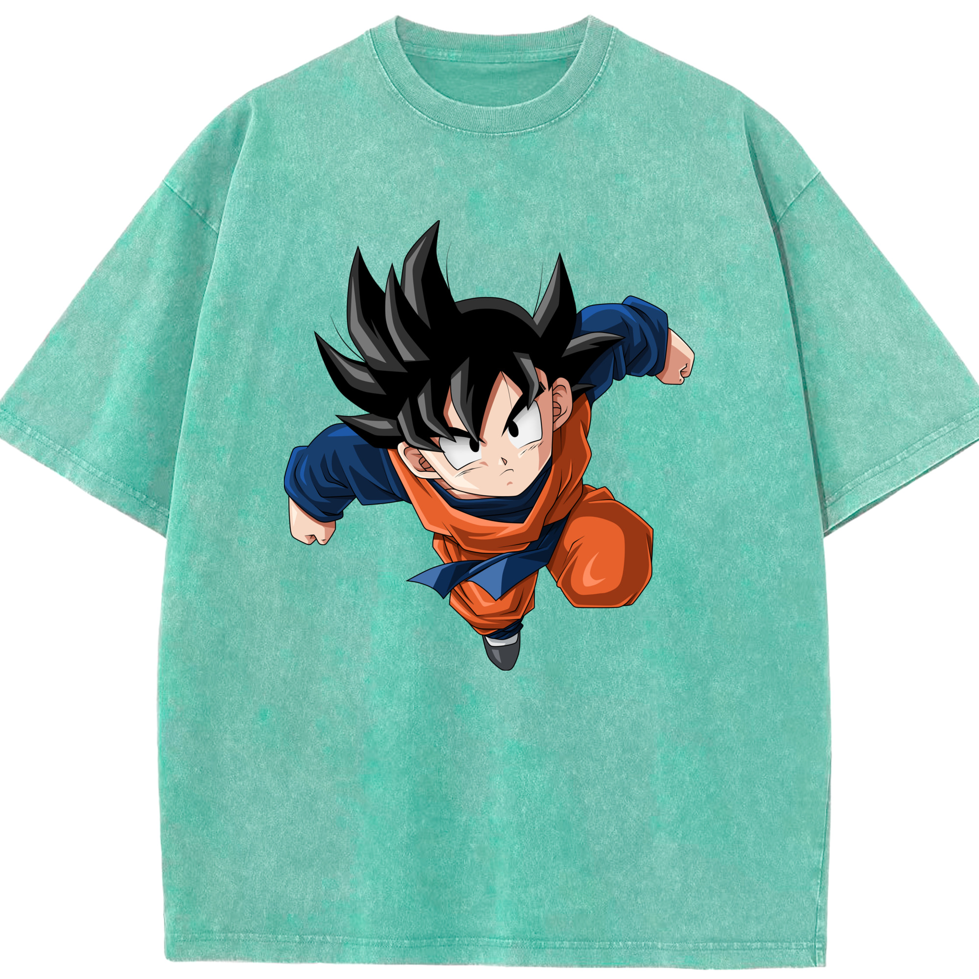 （画像用） ドラゴンボール 孫悟空（そん ごくう）Son Goku カカロット DRAGON BALL Kakarotto 綿100% ヴィンテージ風 半袖Tシャツ（フロントプリント）
